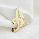 Image 4 of Gold letter brooch; letter A