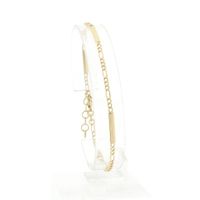 Gold Figaro link bracelet