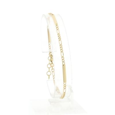 Image 1 of Gold Figaro link bracelet