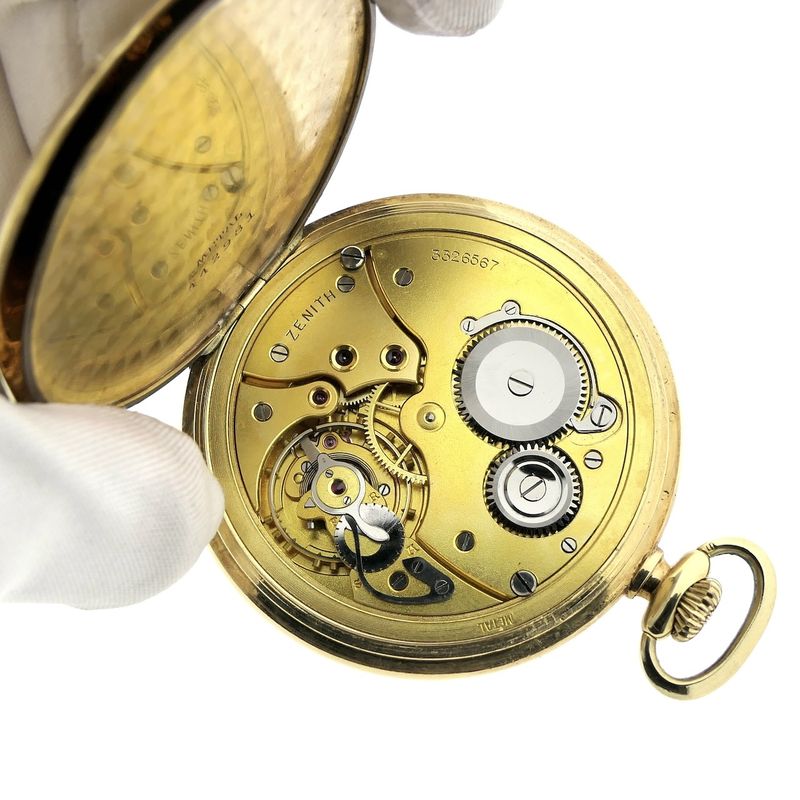 Image 10 of Zenith Antique 14k gold pocket watch; N.V. Hoek's Oxygen Factories