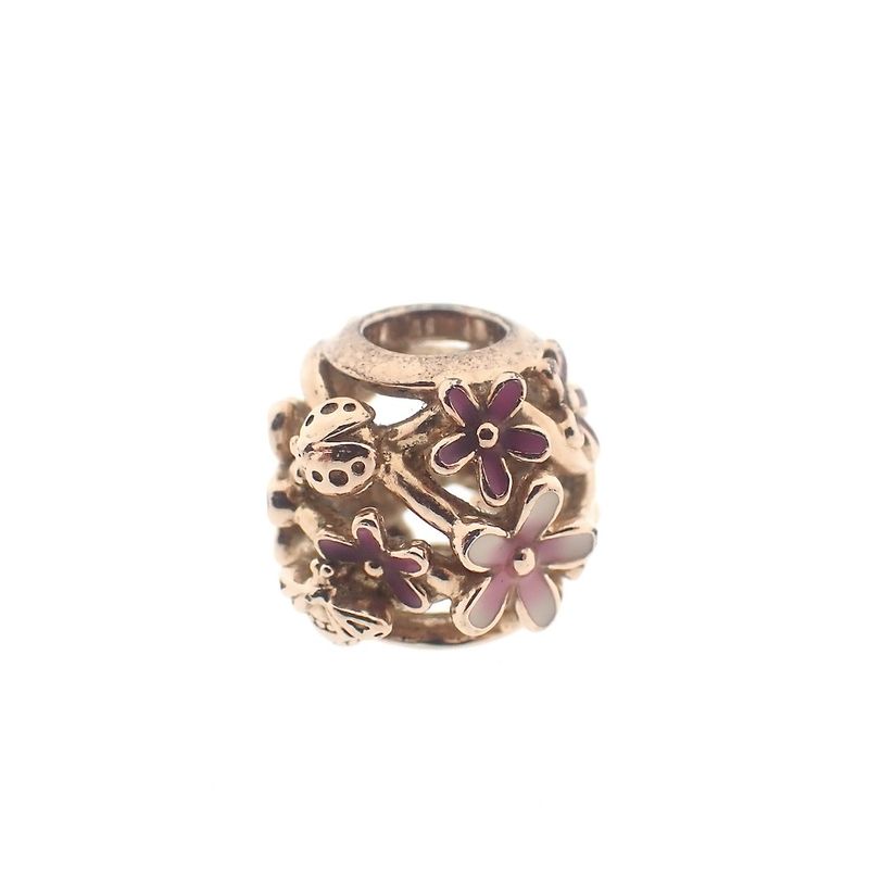 Image 3 of Pandora Moments openwork charm; Rose gold plated; Pink Daisies