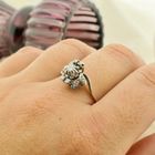 Image 4 of White gold ring with diamond 0.15 ct.