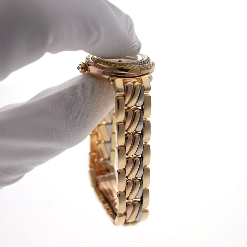 Image 16 of Cartier Trinity 2357 / WG2005S5; Exclusive 18ct Yellow Gold Ladies Watch with Diamonds