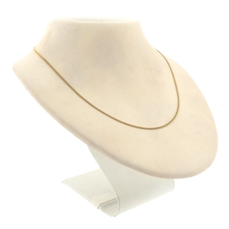 Image 6 of Gold flat gourmet link chain | 44.5 cm