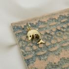 Image 7 of Two-tone gold pendant of two dolphins