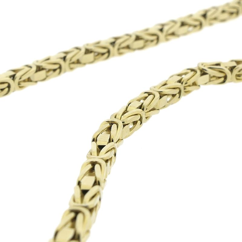 Image 7 of Gold square king link necklace