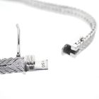 Image 6 of White gold link bracelet with diamond; 0.35 ct.