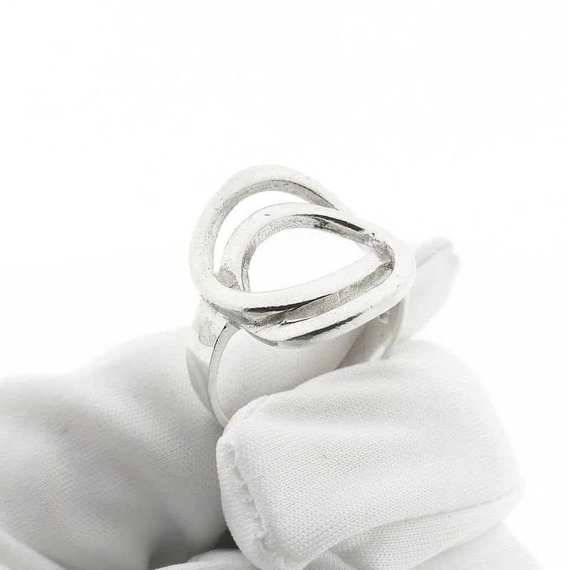 Image 7 of Silver ring with artistic design