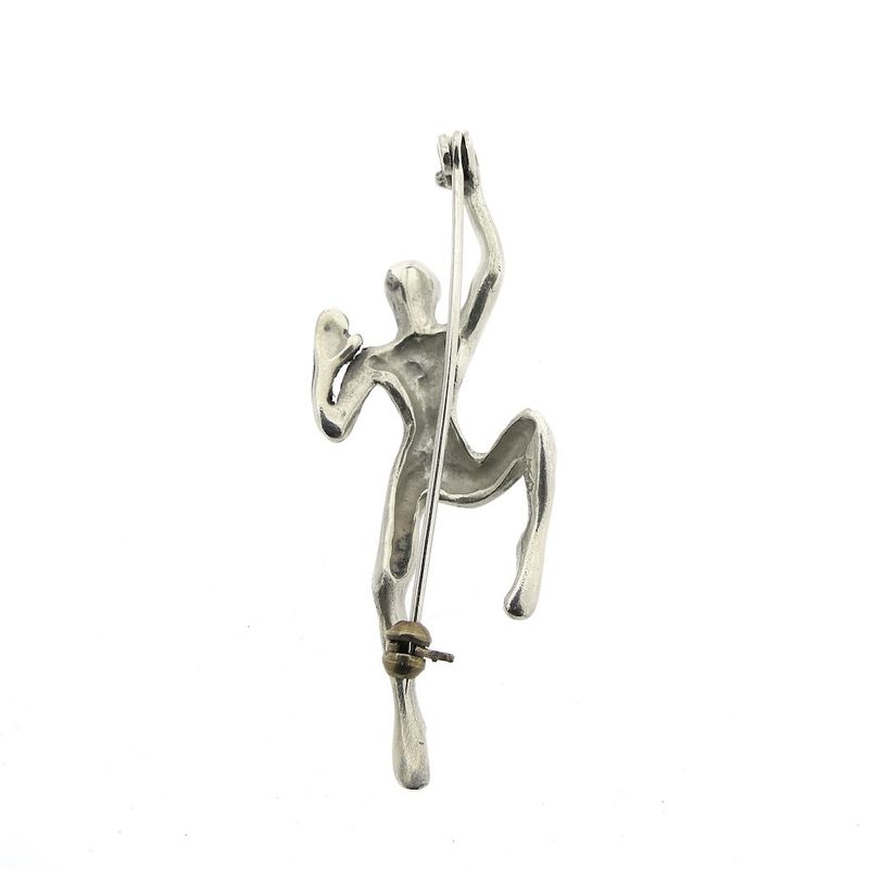 Image 5 of Silver brooch of a climber