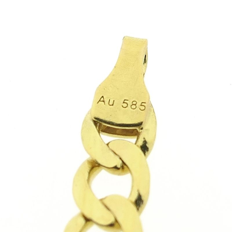Image 3 of Gold flat gourmet link chain | 60.5 cm