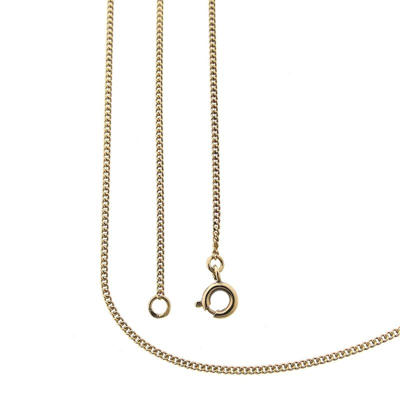 Image 1 of Gold thin gourmet link necklace | 50.5 cm