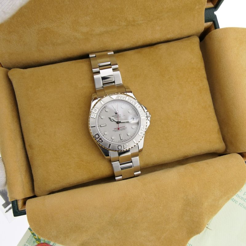 Image 17 of Rolex Yachtmaster 168622; Unisex watch with platinum bezel/dial