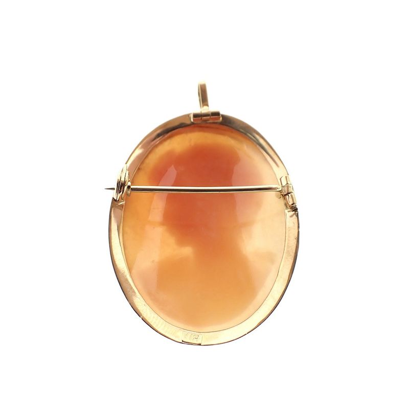 Image 7 of Antique gold brooch/pendant with cameo