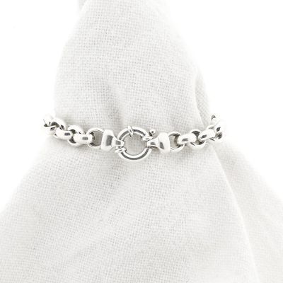 Afbeelding 1 van Zilveren jasseronschakel armband | 20,5 cm 