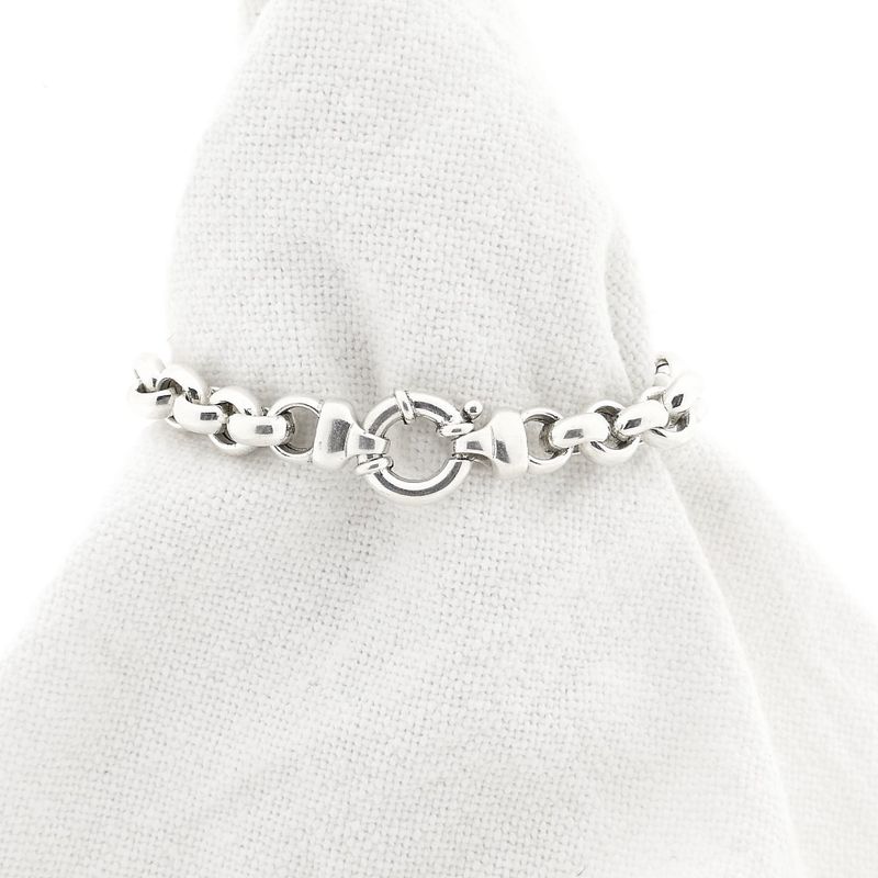 Afbeelding 1 van Zilveren jasseronschakel armband | 20,5 cm 