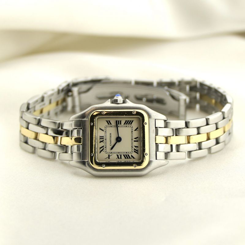 Image 5 of Cartier Panthère '1 Row'; 18k gold/steel women's watch