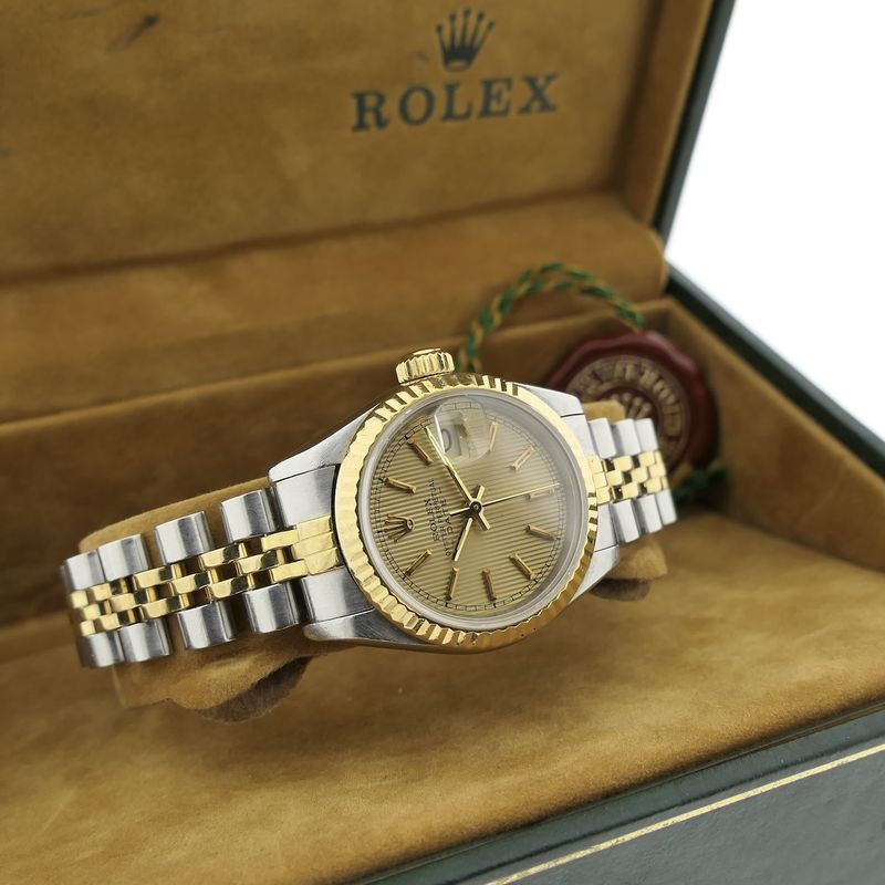 Image 17 of Rolex Datejust 26mm 69173; 18k gold/steel vintage women's watch