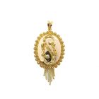 Image 1 of gold pendant of a hat bell