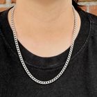 Afbeelding 8 van Zilveren gourmetschakel ketting | 50 cm