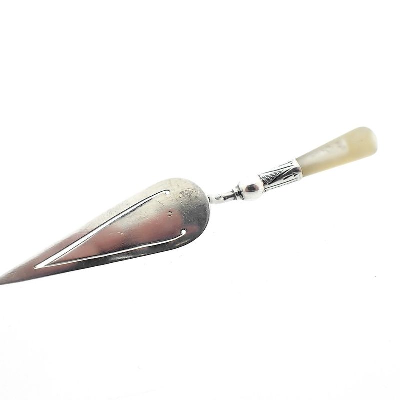 Image 7 of Silver bookmark with mother of pearl
