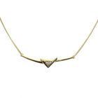 Image 6 of Gold necklace with a fixed pendant and zirconia | 41.5 cm