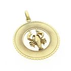 Image 4 of Gold zodiac sign pendant; Cancer