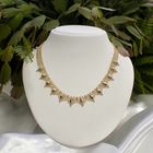 Image 5 of Gold gallery wire link necklace