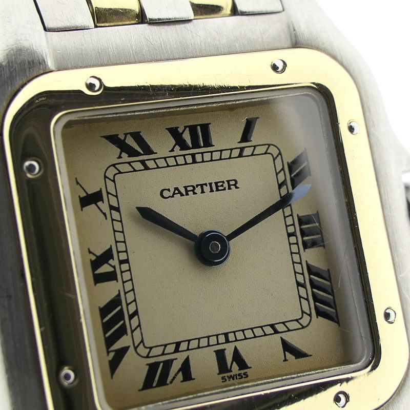 Image 7 of Cartier Panthère '2 Row'; 18k gold/steel women's watch