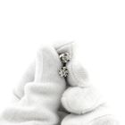 Image 6 of White gold solitaire stud earrings with diamond; 0.14 ct.