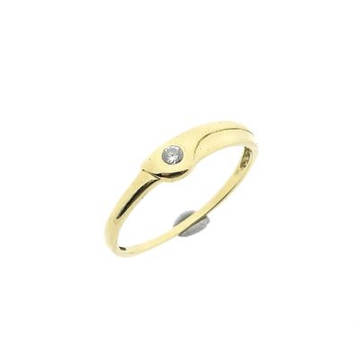 Image 1 of Gold solitaire ring with zirconia