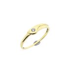Image 1 of Gold solitaire ring with zirconia