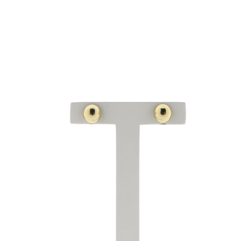 Image 1 of Gold stud earrings with round button
