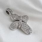 Image 2 of 18-karat white gold cross pendant with diamonds | 1.47 ct.