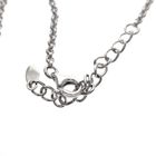 Image 6 of Silver necklace with turquoise and milkstone pendant; 40-45 cm