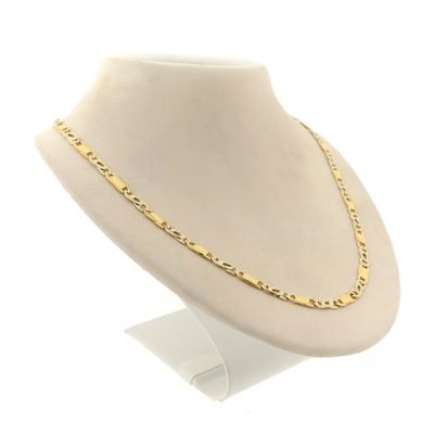 Image 2 of Two-tone gold fantasy link necklace