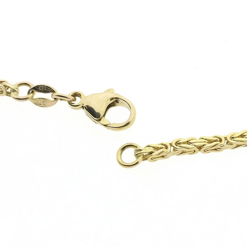 Image 5 of Gold square king link necklace | 80 cm