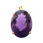 Image 1 of 18 carat gold pendant with large amethyst.