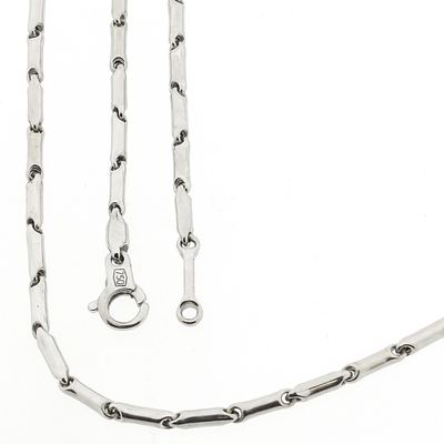 18K white gold fantasy link chain; 44 cm | Chimento Image 1 of 18K white gold fantasy link chain; 44 cm | Chimento