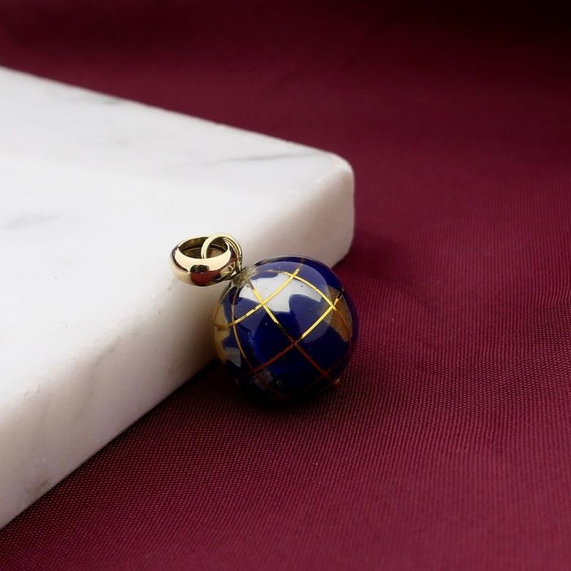 Image 2 of Gold Cable Car Pendant; San Francisco