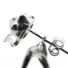 Image 7 of Silver frog stud earrings
