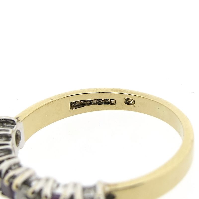 Image 6 of 9 carat row ring with ruby ​​and zirconia