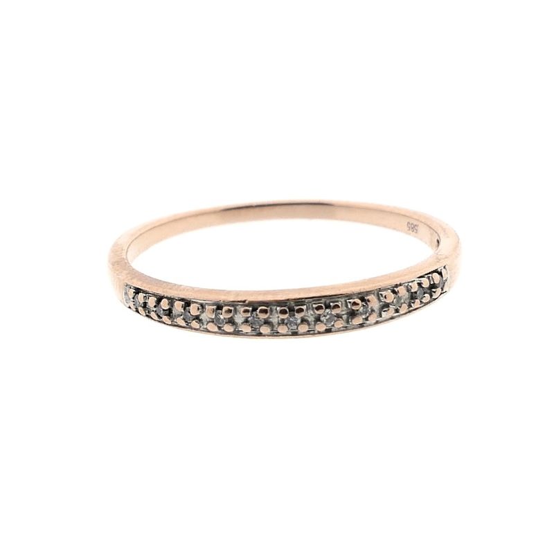 Image 4 of Rose gold ring with diamonds; 0.04 ct.