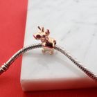 Image 2 of Pandora Moments charm; Rose gold plated; Happy Reindeer