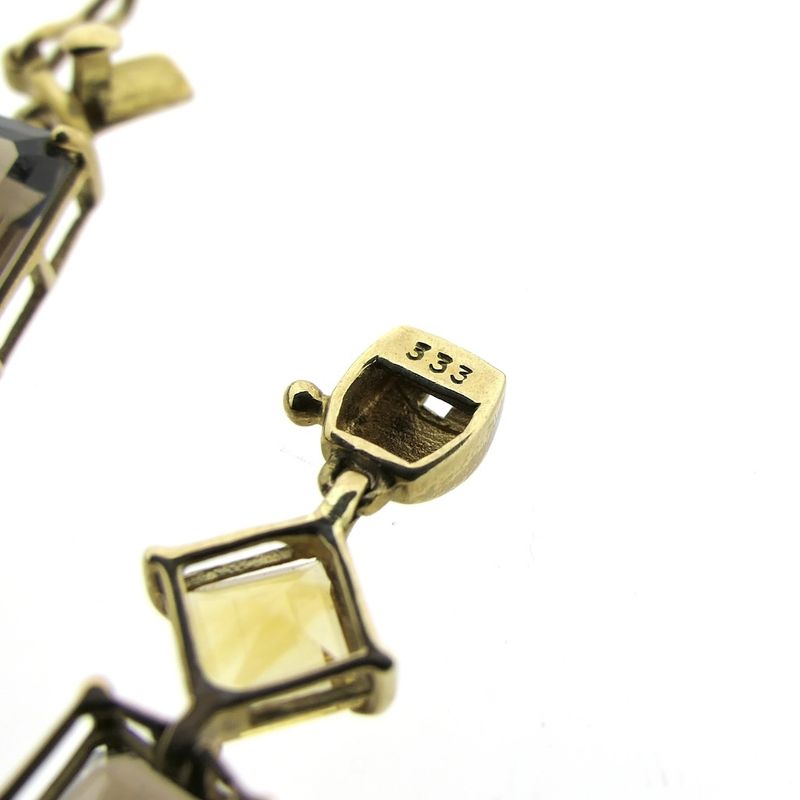 Image 4 of 8 carat bracelet with citrine and smoky quartz