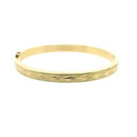 Gouden slavenarmband met gravures; Maat M/L