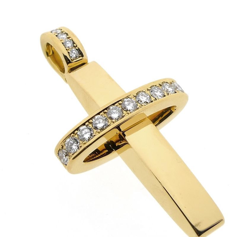 Image 3 of 18-karat gold cross with diamond | Chopard
