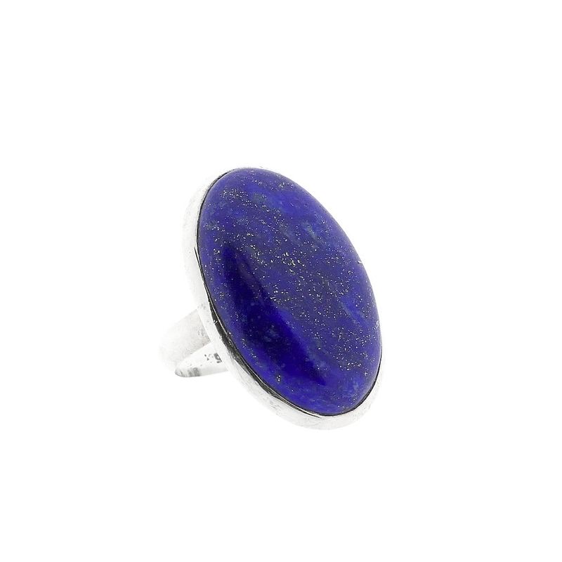 Image 8 of Silver ring with lapis lazuli | Vintage