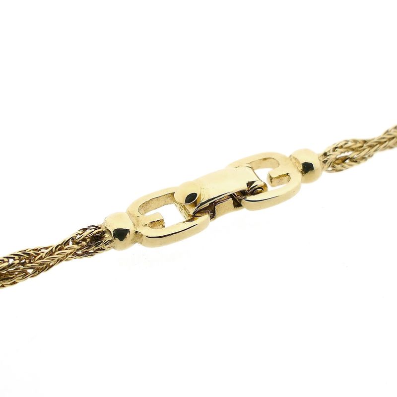Image 7 of Gold Long Braided Fox Tail Necklace | 87.5 cm