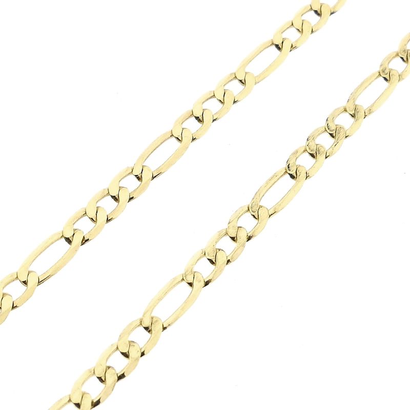 Image 6 of 14k Gold Figaro Necklace; 60.5 cm