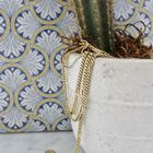 Image 4 of Gold Figaro link chain | 58 cm